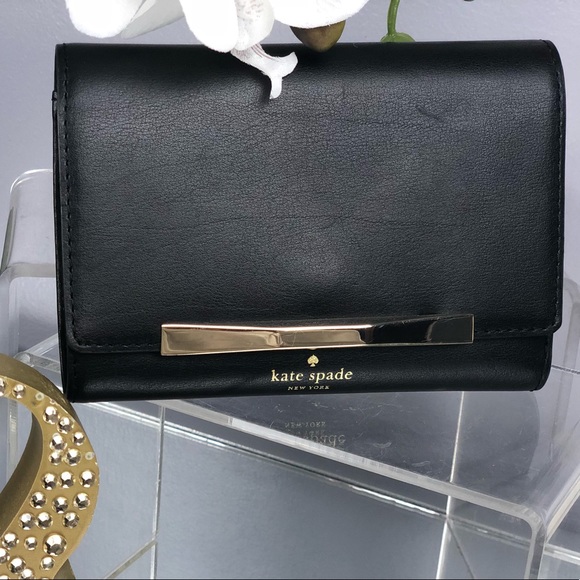 kate spade Handbags - Kate Spade ♠️ Black & Gold Wallet